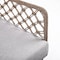 Armen Living Marco Indoor Outdoor Steel Lounge Chair with Truffle Rope and Gray Cushion LCMPCHTRU - alternate 4
